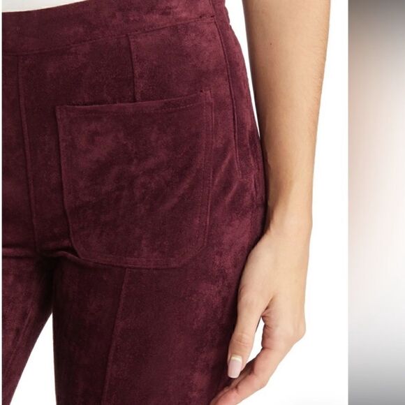 Blank NYC New Bordeaux Faux suede Flare pants - Picture 3 of 11